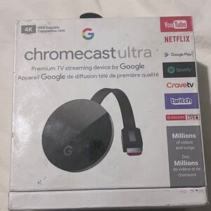 Google Chromecast Ultra -Ultra 4K HD in Black